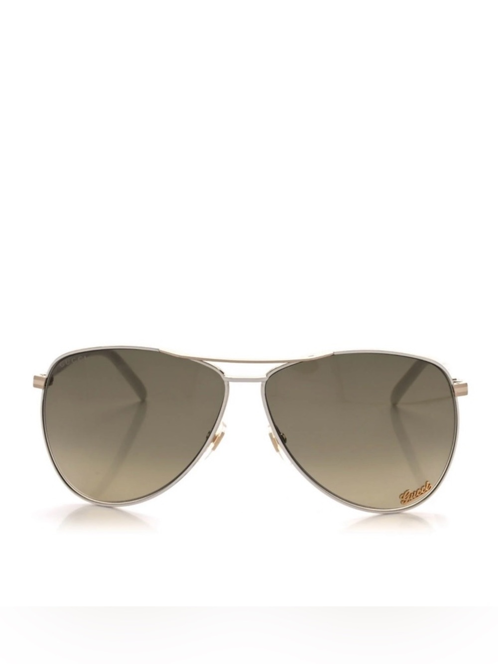 Gucci White Aviator Sunglasses